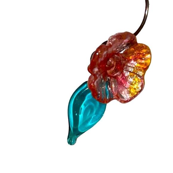 Tiffany Noel Glass Lampwork Floral Earrings - Picture 4 of 11